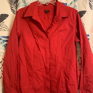 Talbots long sleeve red stretch top